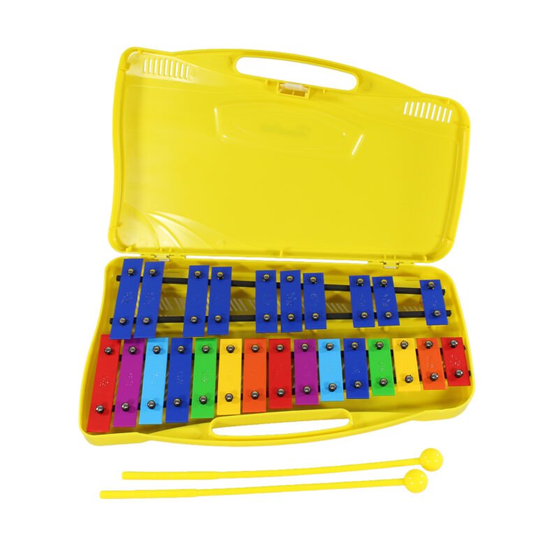 metalofono hendrix de 25 notas, placas de aluminio, colores con notas, tono preciso, incluye 2 baquetas. — vista 17