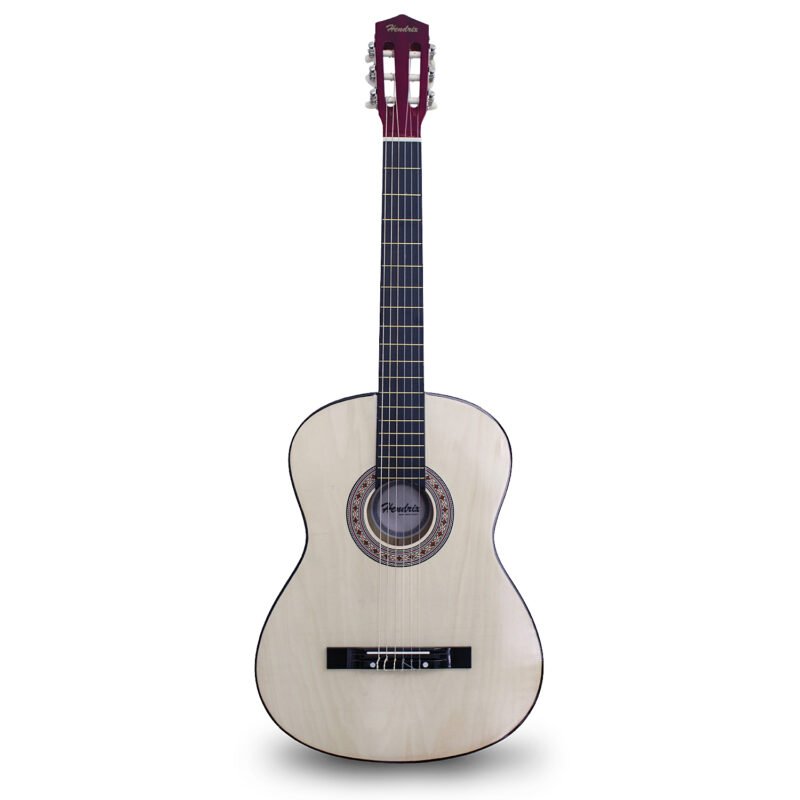 guitarra hendrix de madera 39 pulgadas con funda y set de cuerdas color natural — vista 2