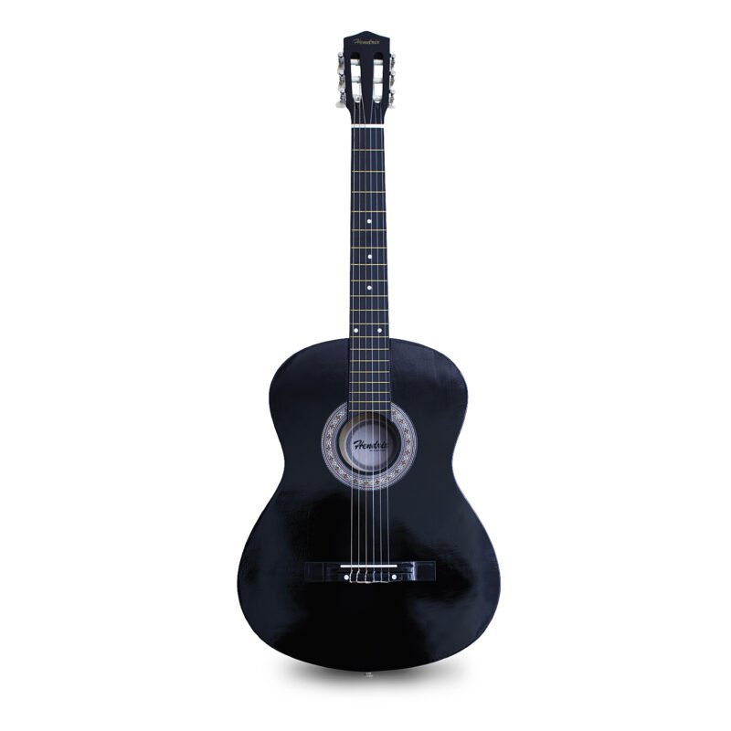 guitarra hendrix de madera 39 pulgadas con funda y set de cuerdas color black — vista 2