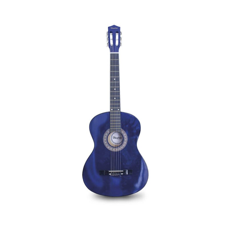 guitarra hendrix de madera 39 pulgadas con funda y set de cuerdas color blue — vista 2