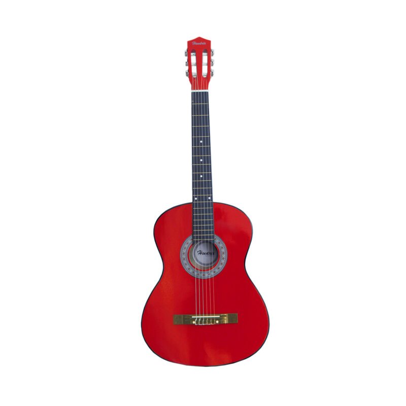 guitarra hendrix de madera 39 pulgadas con funda y set de cuerdas color red — vista 2