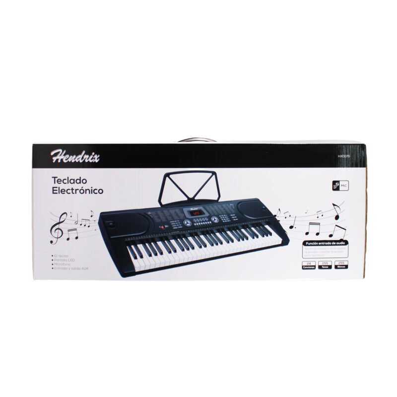 teclado musical hendrix electronico 61 teclas — vista 3