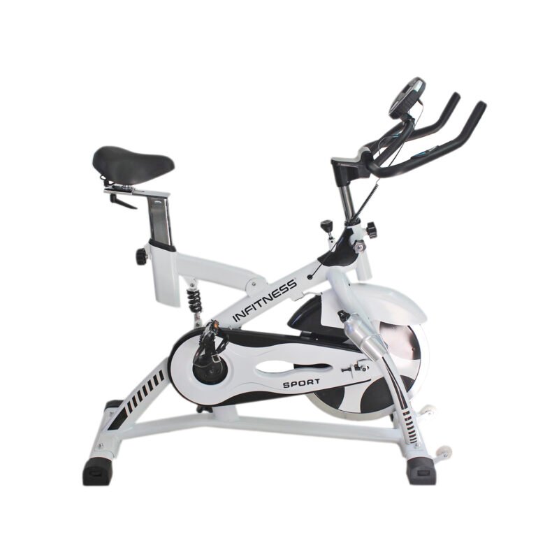 bicicleta spinning infitness 15kg white — vista 5
