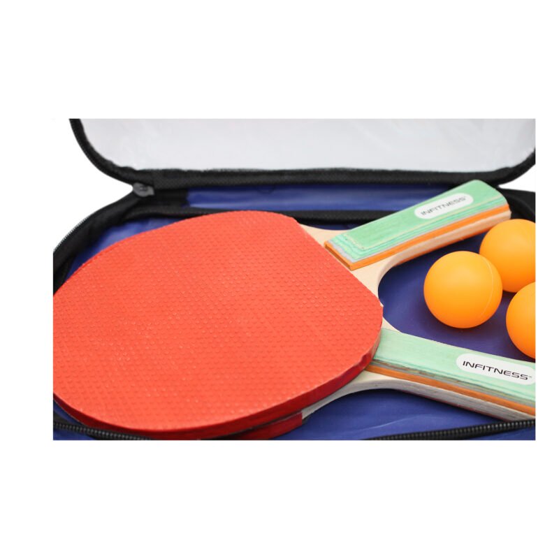 set de juego con 2 paletas de madera, sistema anti vibracion, 3 pelotas y bolso de transporte. — vista 2