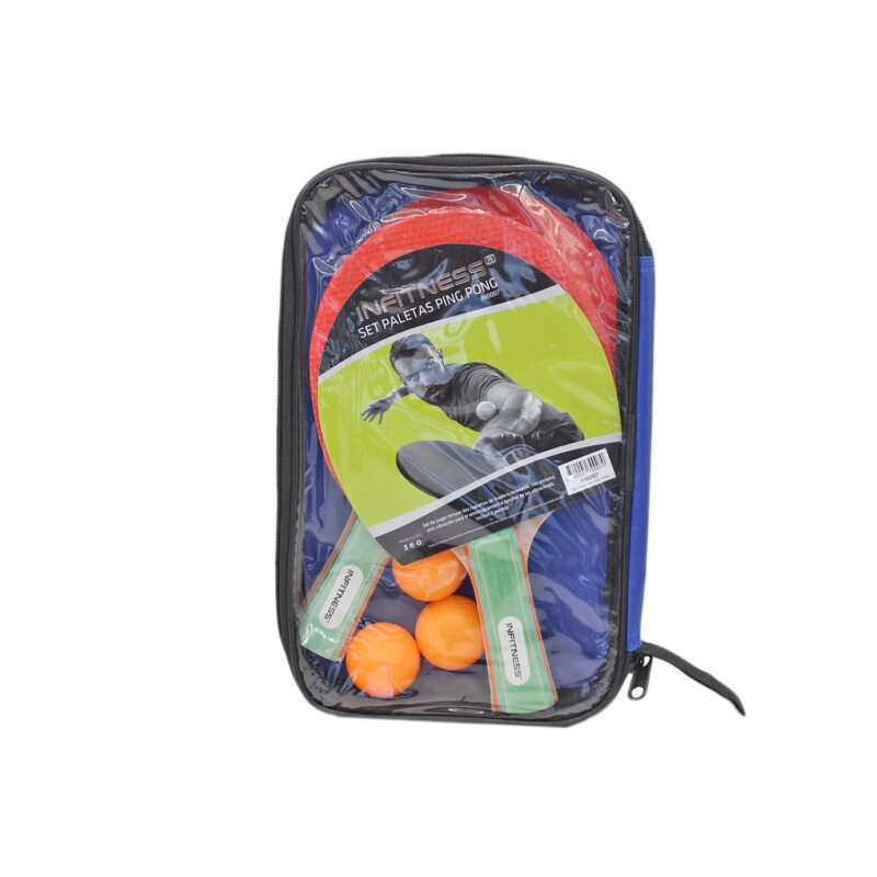 set de juego con 2 paletas de madera, sistema anti vibracion, 3 pelotas y bolso de transporte. — vista 3