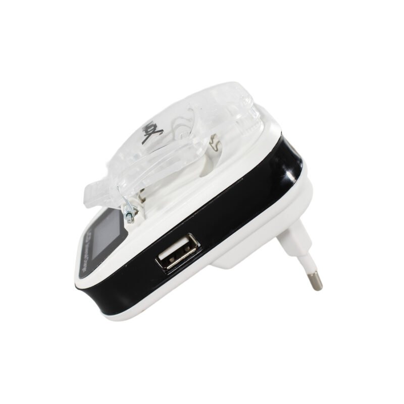 cargador de baterias mdx universal. carga usb, pinzas tipo araÑa y con visor de porcentaje de carga. white. — vista 6