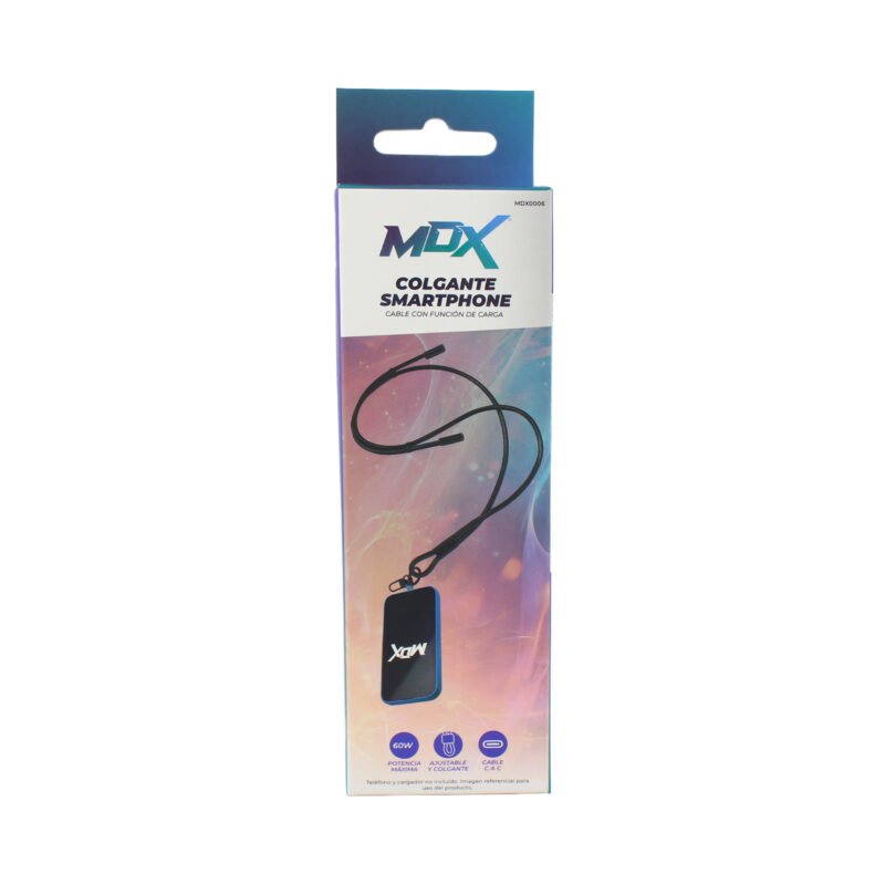 cable colgante antirrobo mdx para celular 60w usb tipo c a c. compatible usb pd. blue — vista 2