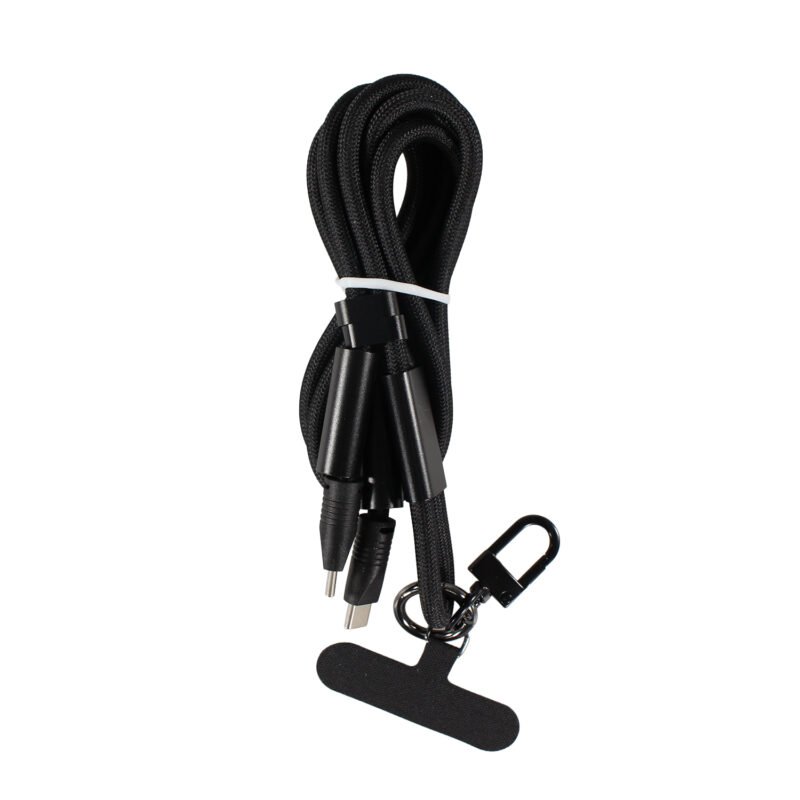 cable colgante antirrobo mdx para celular 60w usb tipo c a c. compatible usb pd. black — vista 3
