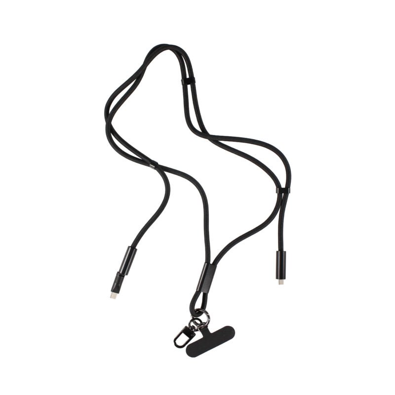 cable colgante antirrobo mdx para celular 60w usb tipo c a c. compatible usb pd. black — vista 8