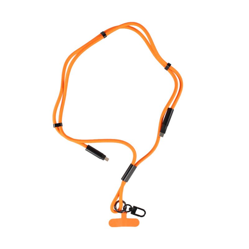 cable colgante antirrobo mdx para celular 60w usb tipo c a c. compatible usb pd. orange — vista 8