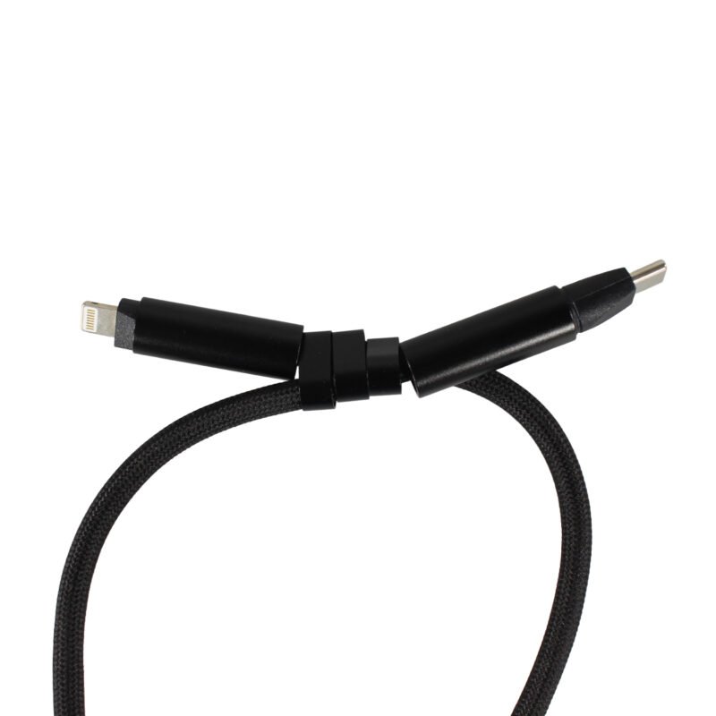 cable colgante antirrobo mdx para celular 27w usb tipo c a lightning. compatible usb pd. black — vista 7