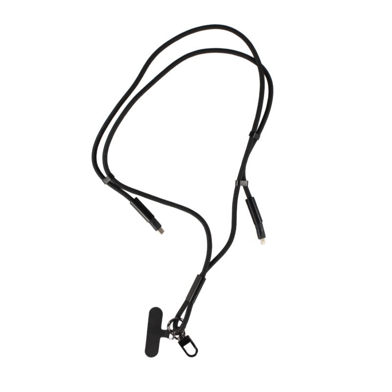 cable colgante antirrobo mdx para celular 27w usb tipo c a lightning. compatible usb pd. black — vista 8
