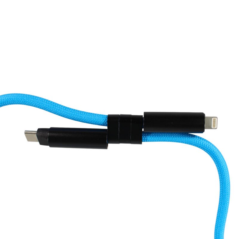 cable colgante antirrobo mdx para celular 27w usb tipo c a lightning. compatible usb pd. blue — vista 7