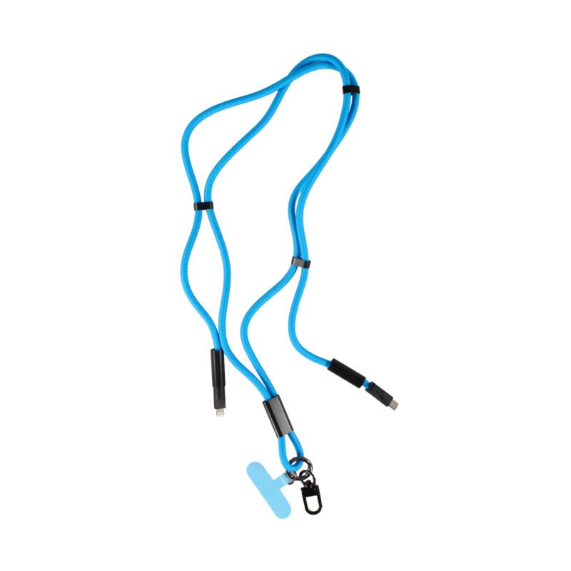 cable colgante antirrobo mdx para celular 27w usb tipo c a lightning. compatible usb pd. blue — vista 8