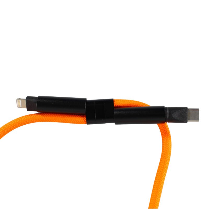 cable colgante antirrobo mdx para celular 27w usb tipo c a lightning. compatible usb pd. orange — vista 7