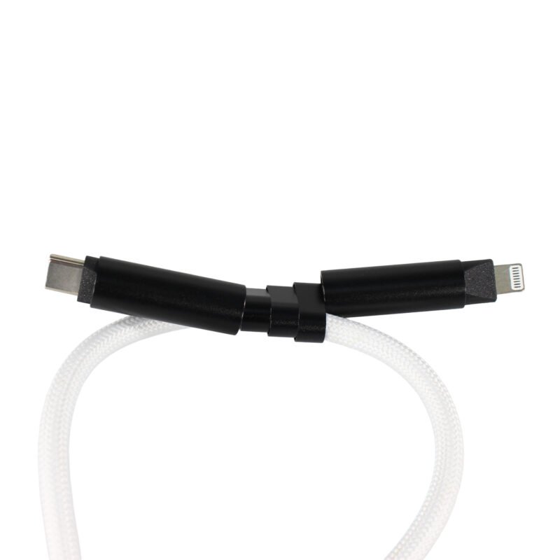 cable colgante antirrobo mdx para celular 27w usb tipo c a lightning. compatible usb pd. white — vista 7