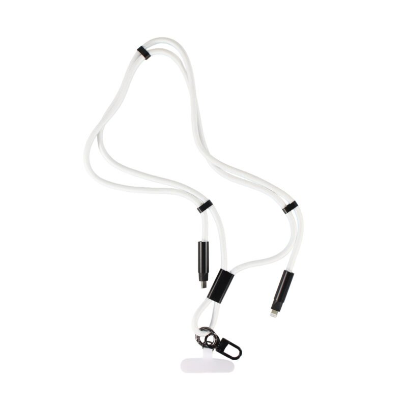 cable colgante antirrobo mdx para celular 27w usb tipo c a lightning. compatible usb pd. white — vista 8