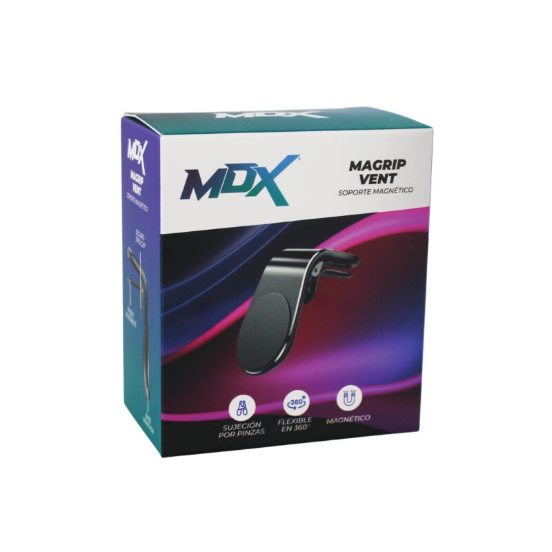 soporte magetico mdx para vehiculo. sujecion por pinzas, flexible 360°. — vista 2