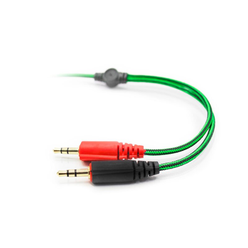 audifono gamer jack 3.5 para consola de video juego green . — vista 2