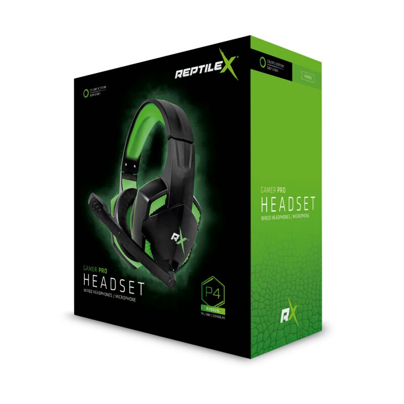audifono gamer jack 3.5 para consola de video juego green . — vista 3