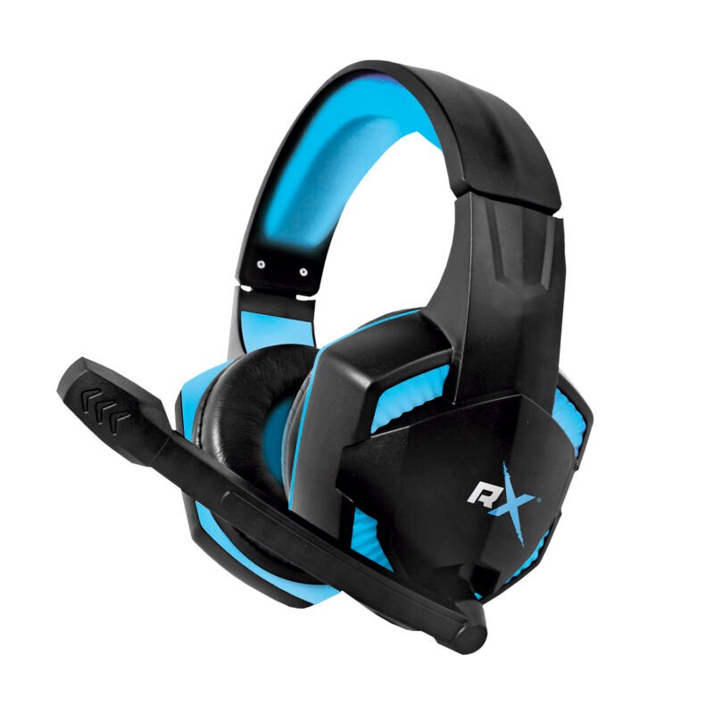 audifono reptile x gamer con microfono y control de volumen. light blue — vista 4