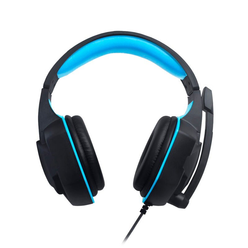 audifono reptile x gamer con microfono y control de volumen. light blue — vista 3