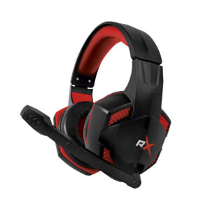 audifono reptile x gamer con microfono y control de volumen. red