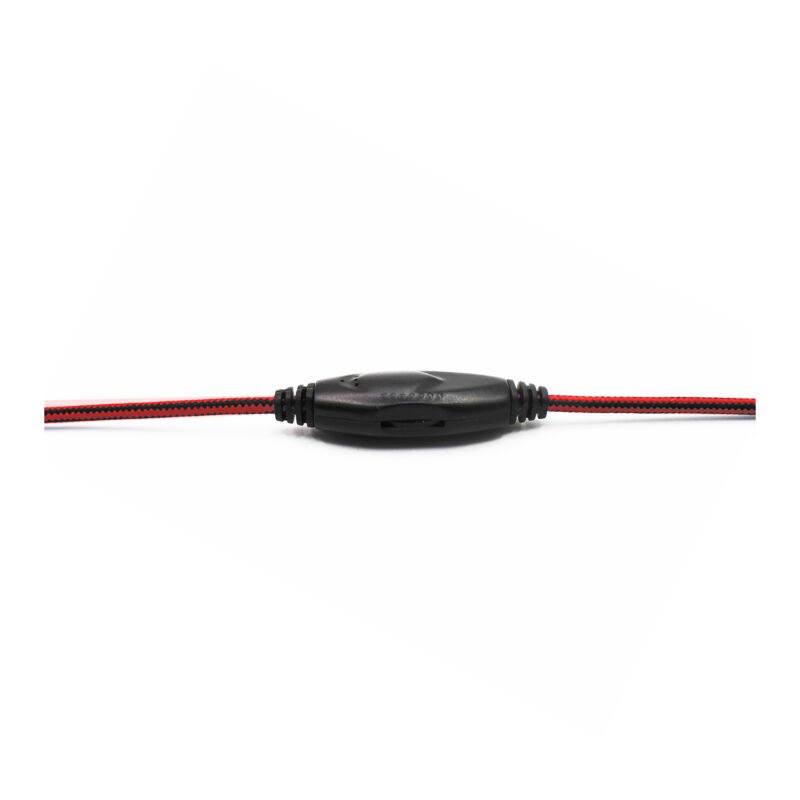 audifono reptile x gamer con microfono y control de volumen. red — vista 3