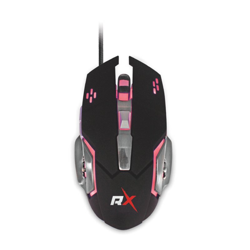 mouse reptile x gamer 5 botones con 4 colores led, 1200/1600/2400/3200 dpi