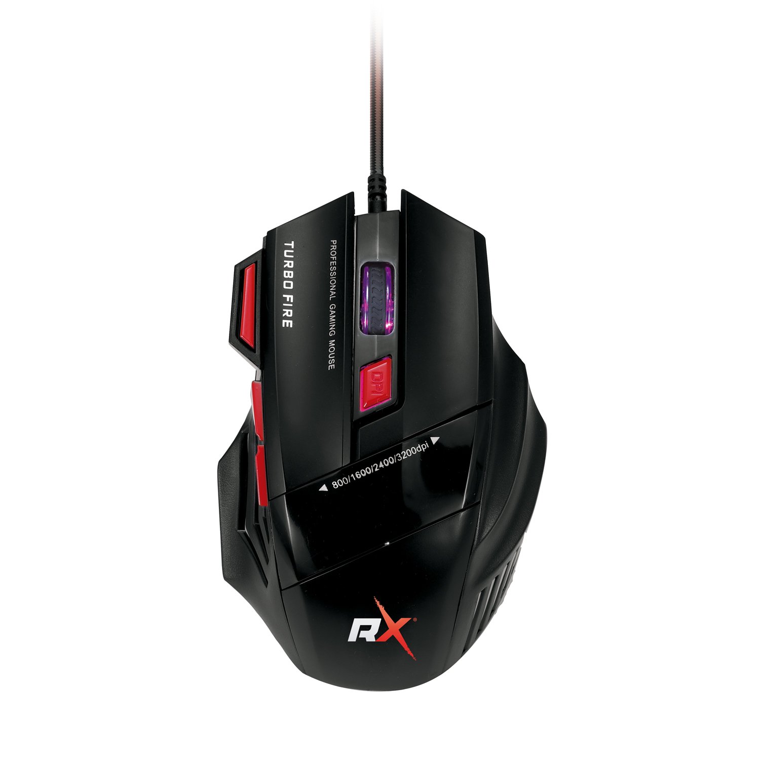 mouse reptile x gamer 7 botones con luz led, 1200/1600/2400/3200 dpi mouse reptile x gamer 7 botones con luz led, 1200/1600/2400/3200 dpi