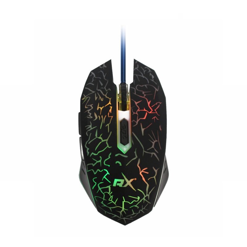 mouse reptile x gamer 6 botones con luz led, 1200/1600/2400/3200 dpi