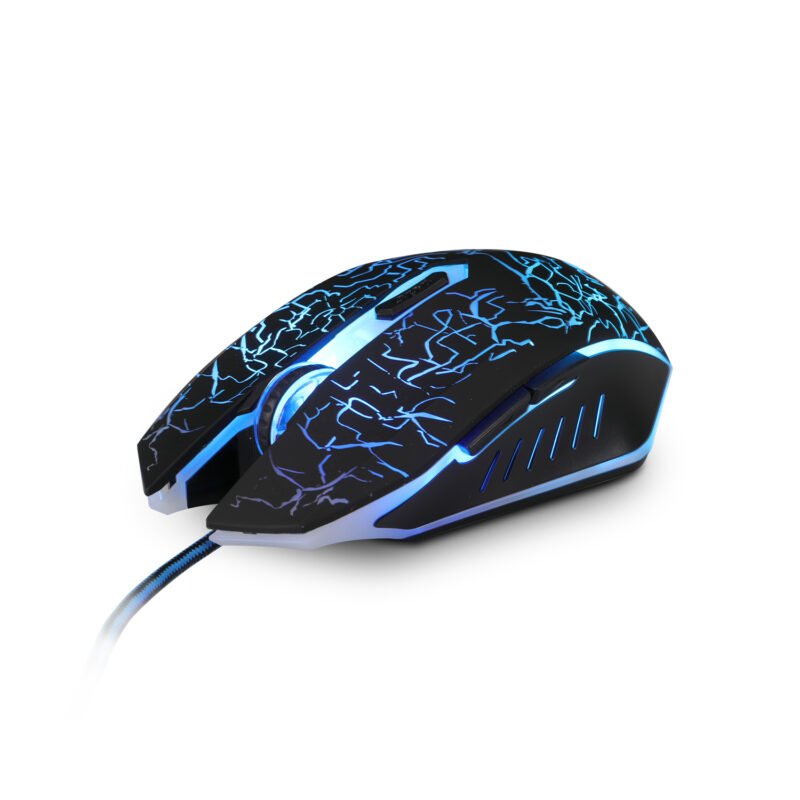 mouse reptile x gamer 6 botones con luz led, 1200/1600/2400/3200 dpi — vista 3