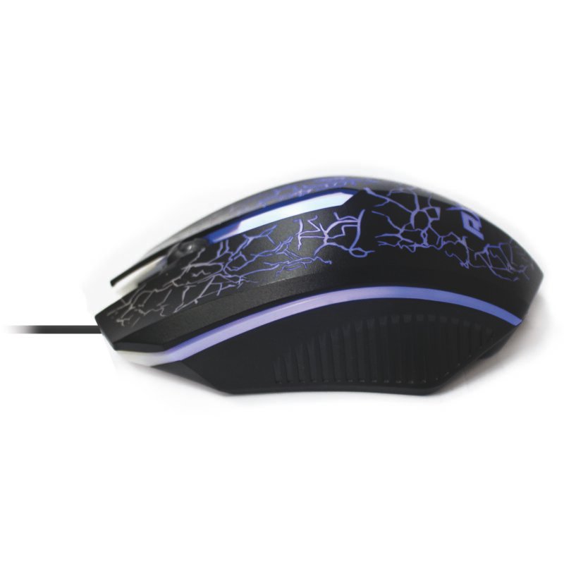 mouse reptile x gamer con sensor optico de luz led, 1000 dpi black — vista 2