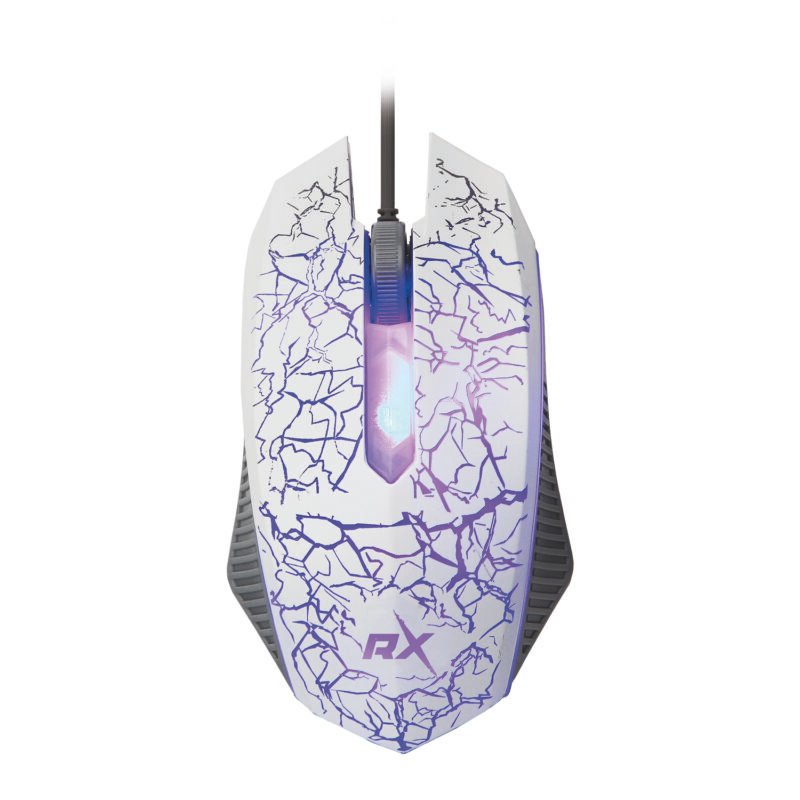 mouse reptile x gamer con sensor optico de luz led, 1000 dpi white