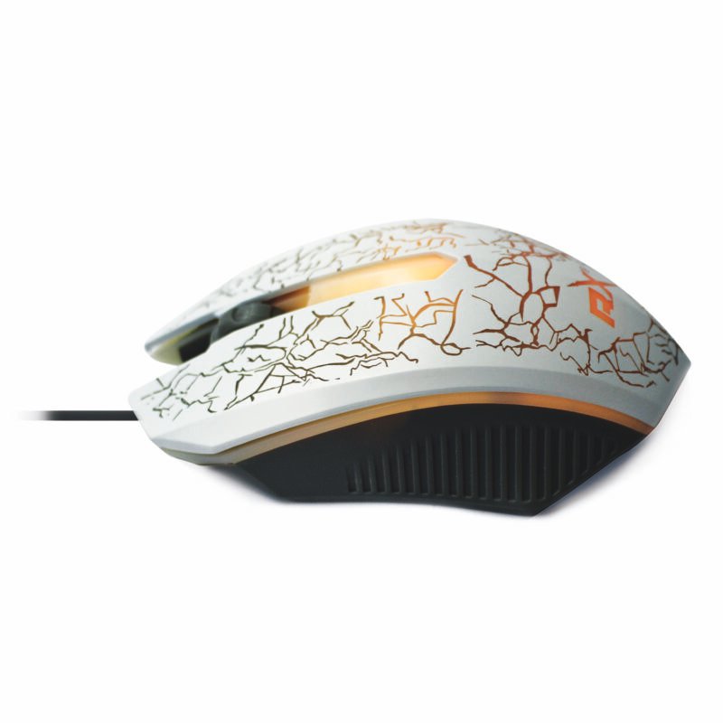 mouse reptile x gamer con sensor optico de luz led, 1000 dpi white — vista 2