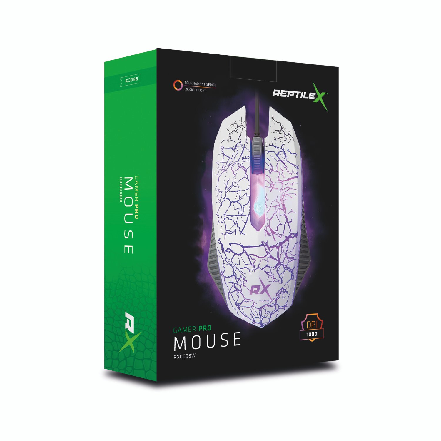 mouse reptile x gamer con sensor optico de luz led, 1000 dpi white mouse reptile x gamer con sensor optico de luz led, 1000 dpi white