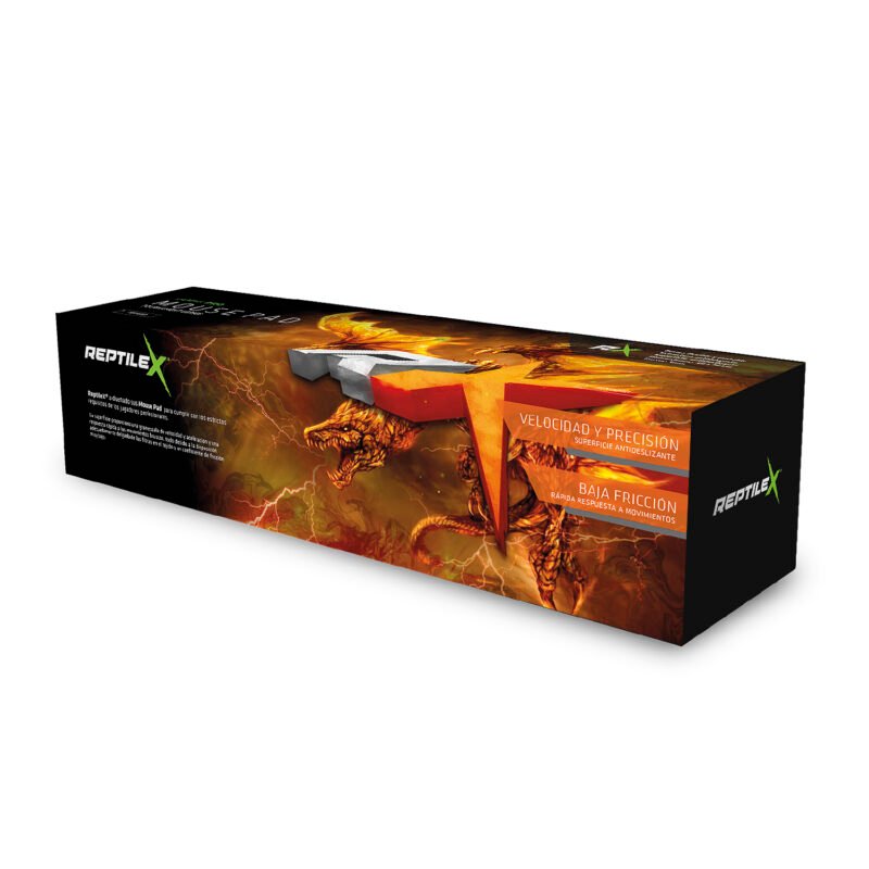 mousepad reptile x gamer pro, superficie antideslizante, 30x70cm, 3mm grosor, flexible y baja friccion. — vista 4