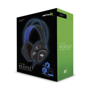 audifono reptile x gamer pro con microfono, plug 3.5mm, usb led, almohadillas, cable 1.8m, control de volumen. blue