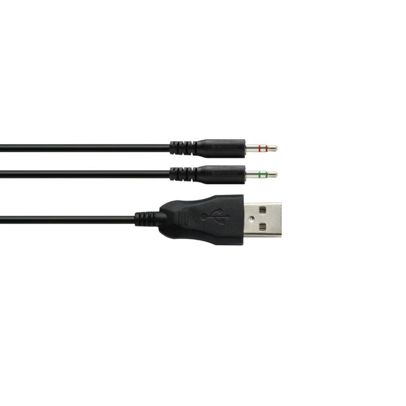 audifono reptile x gamer con microfono, usb, iluminacion led, cable 2m, control de volumen, pc. — vista 4