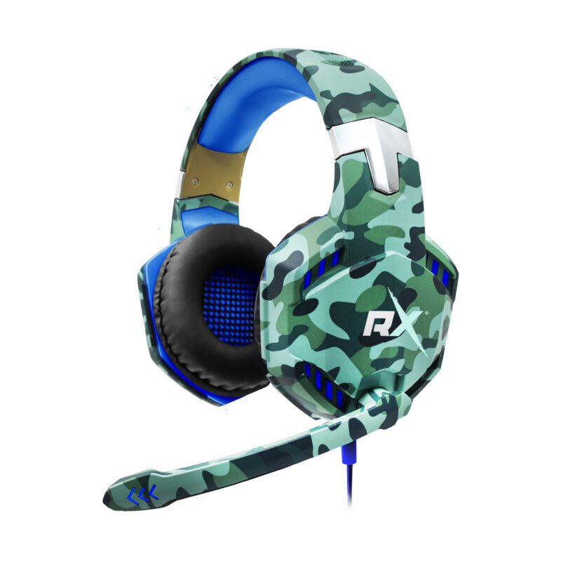 audifono reptile x gamer pro para pc reptile, con microfono y control de volumen. mimetizado