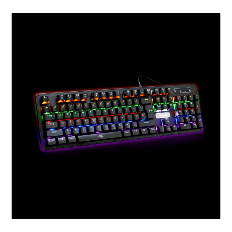 teclado reptile x usb, plug and play, 104 teclas, 26 claves anti fantasma, cable 150 cm, compatible windows y macos. — vista 2