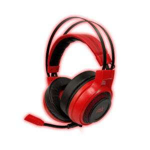 audifono reptile x gamer pro con microfono, interfaz usb y jack 3.5 mm, iluminacion led, cable de 2 m. red