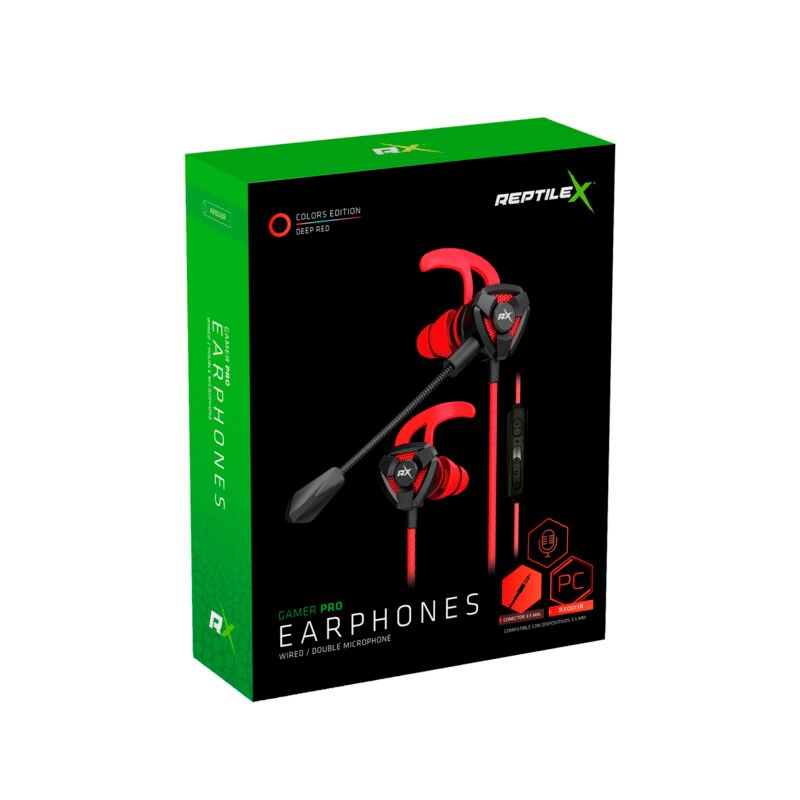 audifono reptile x gamer pro con doble microfono, diseÑo ergonomico, conexion 3.5 mm, cable de 120 cm. — vista 4