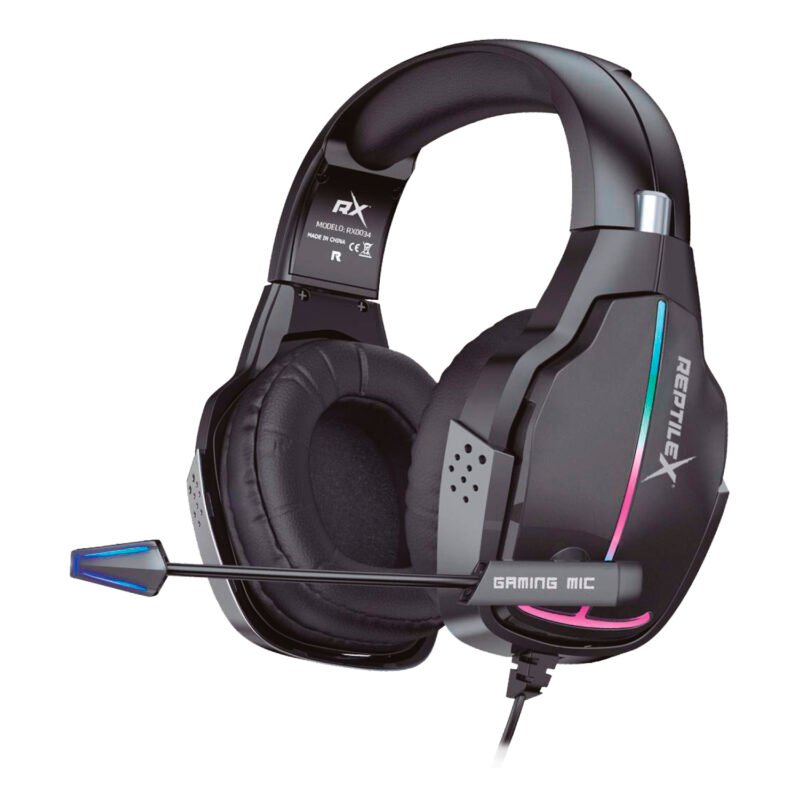 audifono reptile x gamer premium con microfono y control de volumen. blue — vista 2