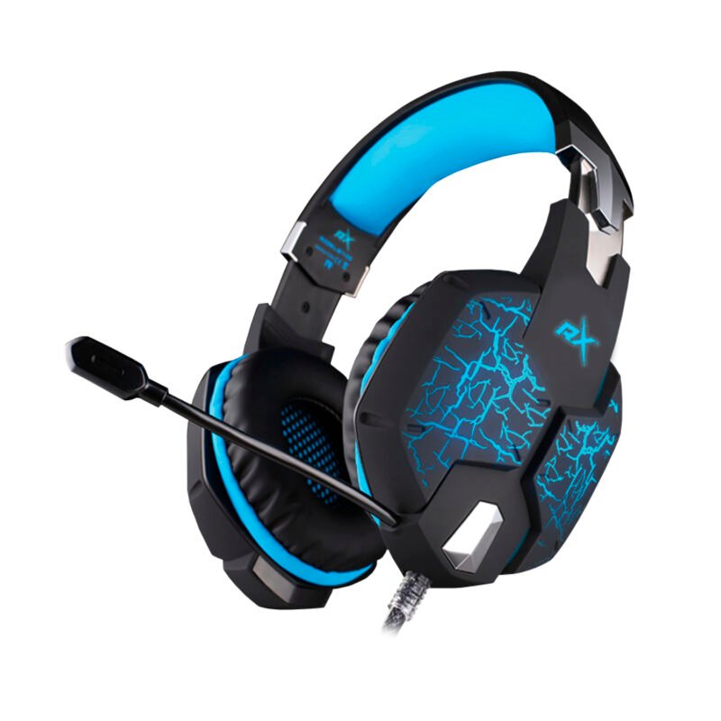 audifono reptile x gamer con iluminacion led, plug 3.5 mm audio + voz, microfono 6.0x5.0 mm, cable 2 mts. — vista 2