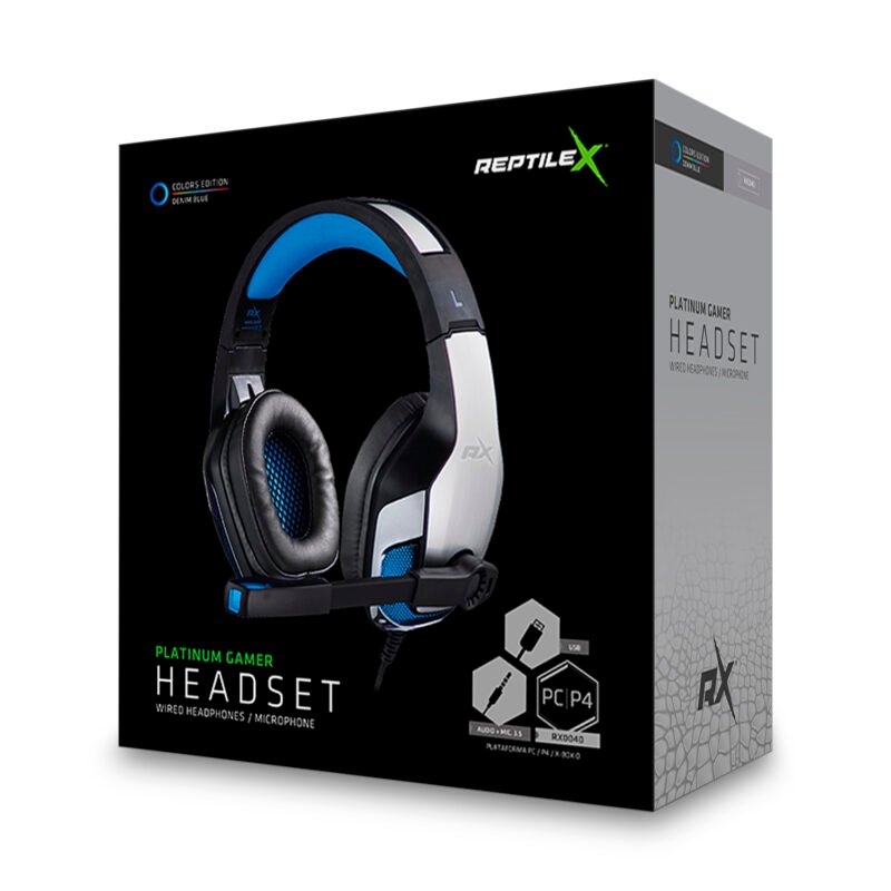 audifono reptile x gamer led, usb, ?50mm, microfono 6.0x2.7mm, frecuencia 20hz 20khz, cable 2m, sens. 115db.