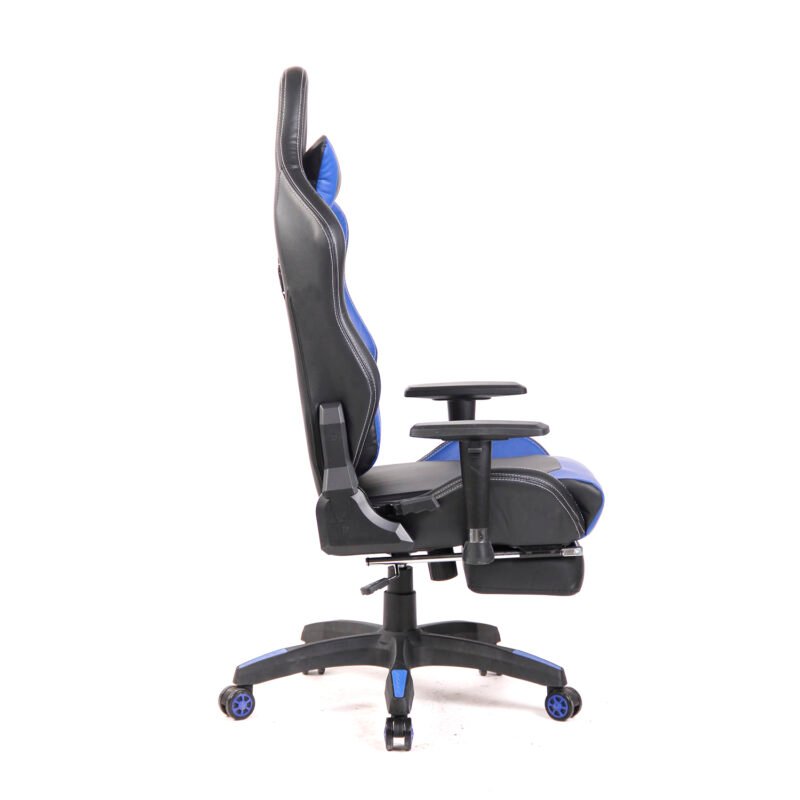 silla gamer reclinable y apoya pies estilo butaca. blue — vista 3