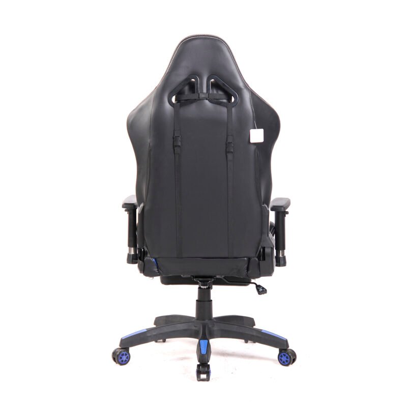 silla gamer reclinable y apoya pies estilo butaca. blue — vista 2
