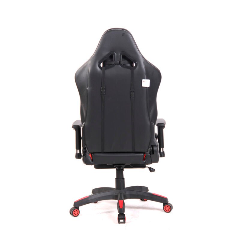 silla gamer reclinable y apoya pies estilo butaca. red — vista 4