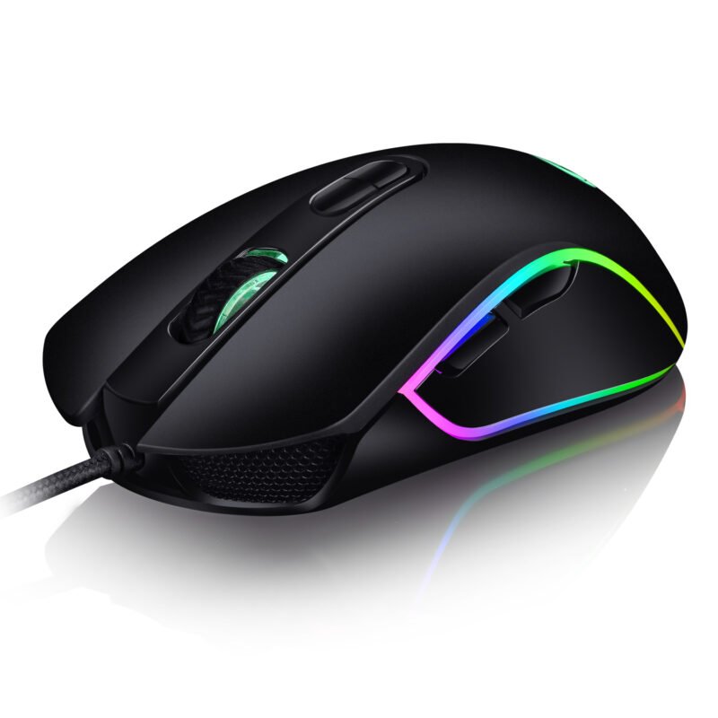 mouse reptile x ergonomico usb, 800 4500 dpi, rgb 4 modos, frecuencia 125 1000hz, voltaje 5v, plug & play. — vista 2